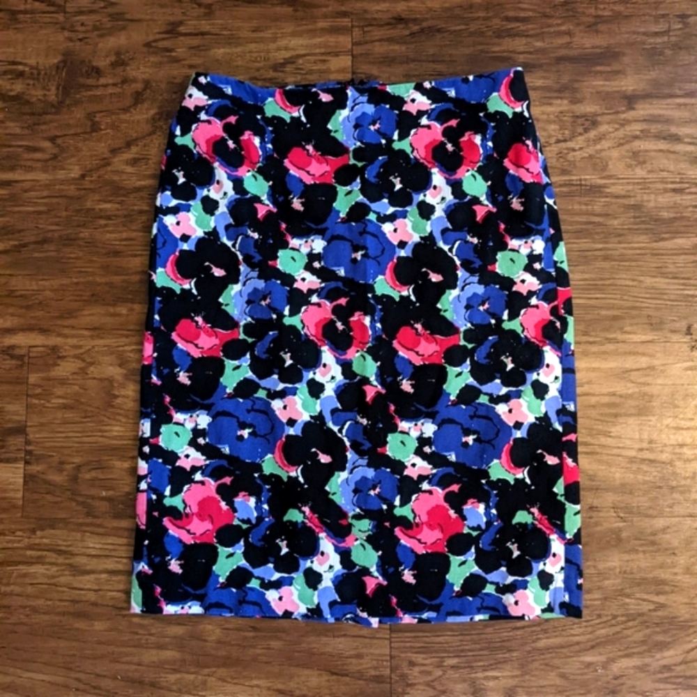 Talbots Floral Print Pencil Skirt Size 4
